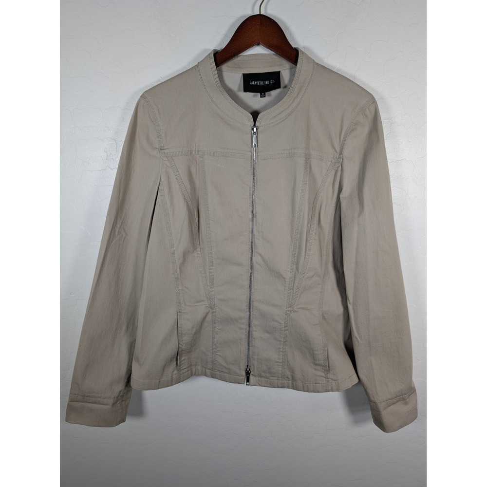 Lafayette 148‎ New York Jacket Womens 16 Zip Front Stretch Blend Casual Blazer